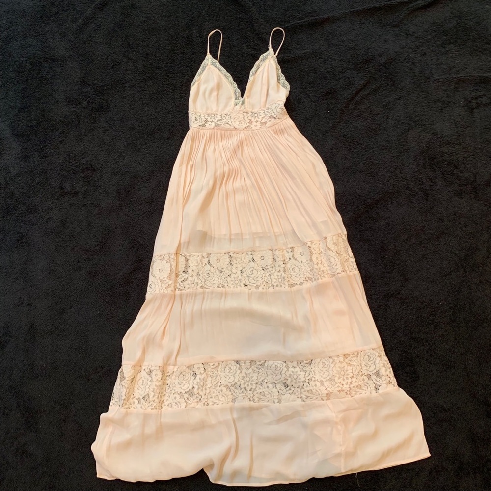 COPY - Blush Lace patch Cami Maxi Dress